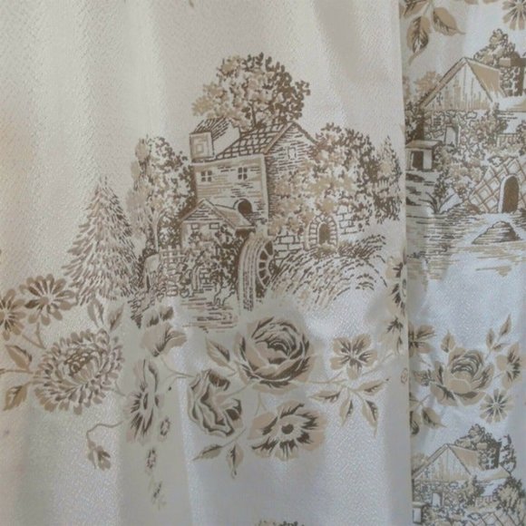 Vtg Fiberglass Curtains Raised Velvet 46 x 78 - Picture 2 of 12